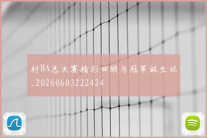 村BA总决赛精彩回顾与冠军诞生记_20260603222424